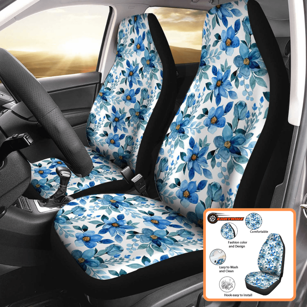 Flower Car Seat Covers Stylish & Durable Floral Designs