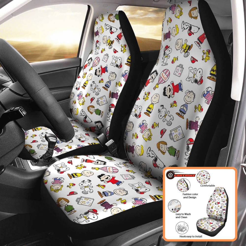 Snoopy Car Seat Covers Classic Peanuts Style & Protection