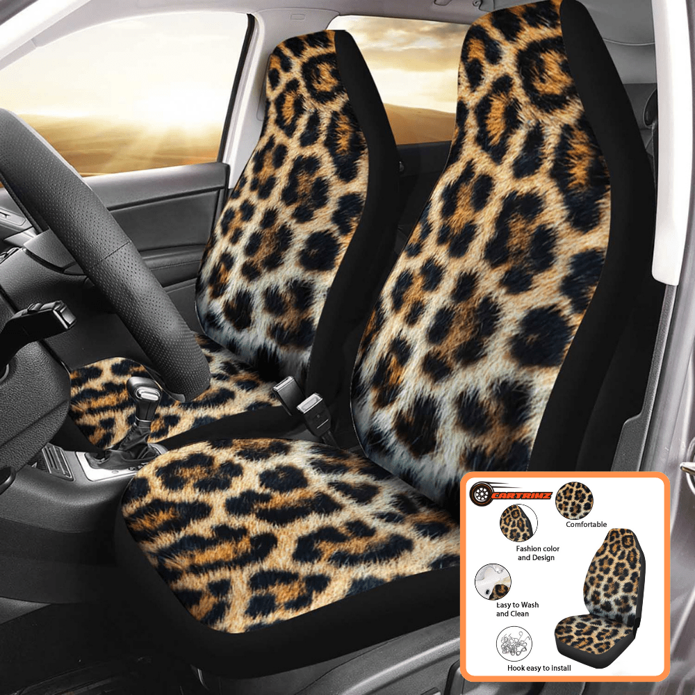 Leopard Print Car Seat Covers Chic & Durable Animal Print Designs