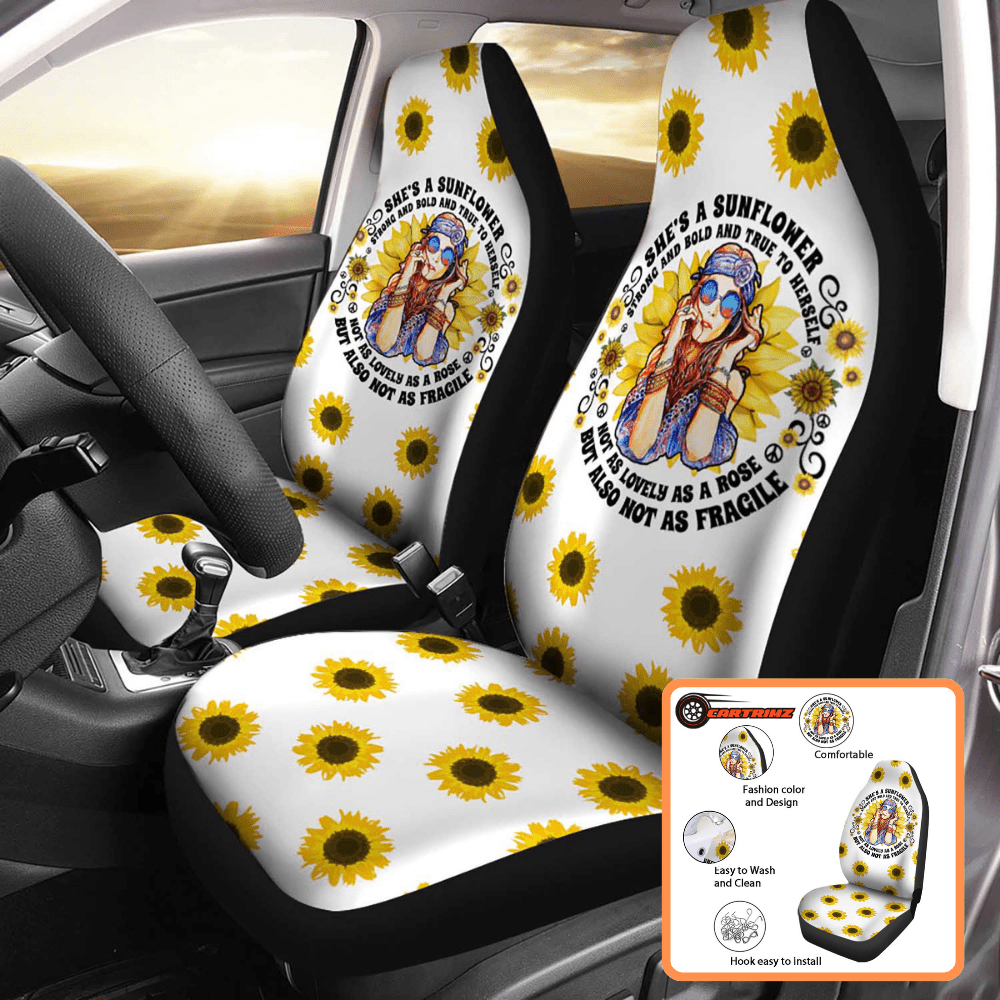 Sunflower Car Seat Covers Beautiful & Protective Car Accessories