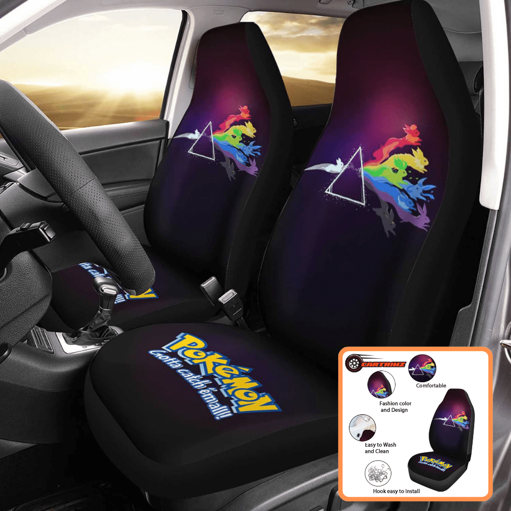 Pokémon Car Seat Covers Colorful Character Designs & Superior Durability