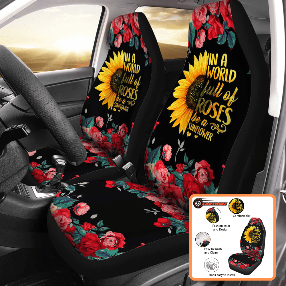 Sunflower Car Seat Covers Cheerful & Protective Seat Covers