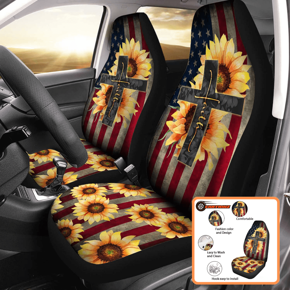 Sunflower Car Seat Covers Stylish Floral Protection