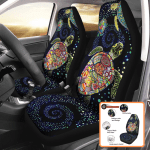 Turtle Car Seat Covers Stylish Marine Life Patterns