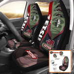 Akatsuki Car Seat Covers Premium Naruto Red Cloud Design