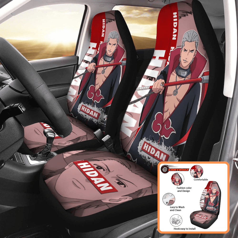 Akatsuki Car Seat Covers Red Cloud Pattern & Protection