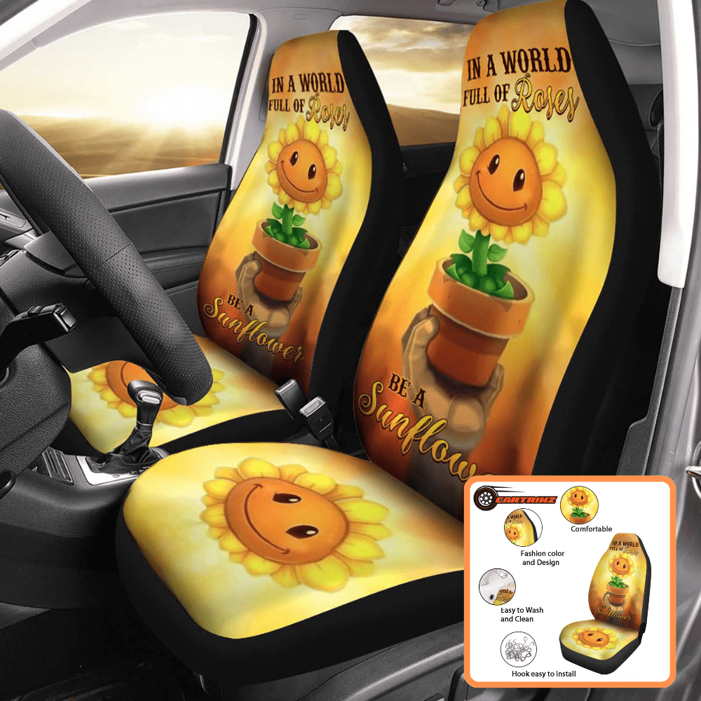 Sunflower Car Seat Covers Enhance Your Car’s Look with Floral Charm