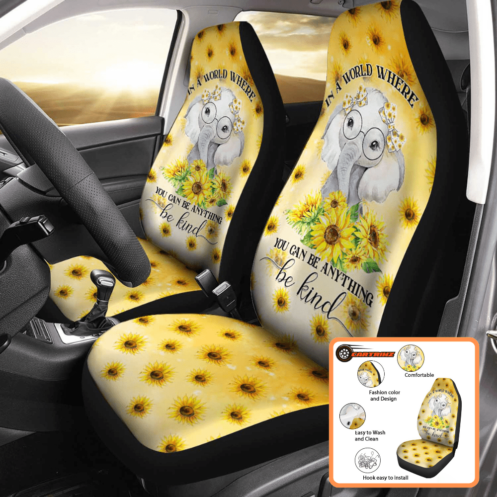 Sunflower Car Seat Covers Bright Floral Protection for Your Car