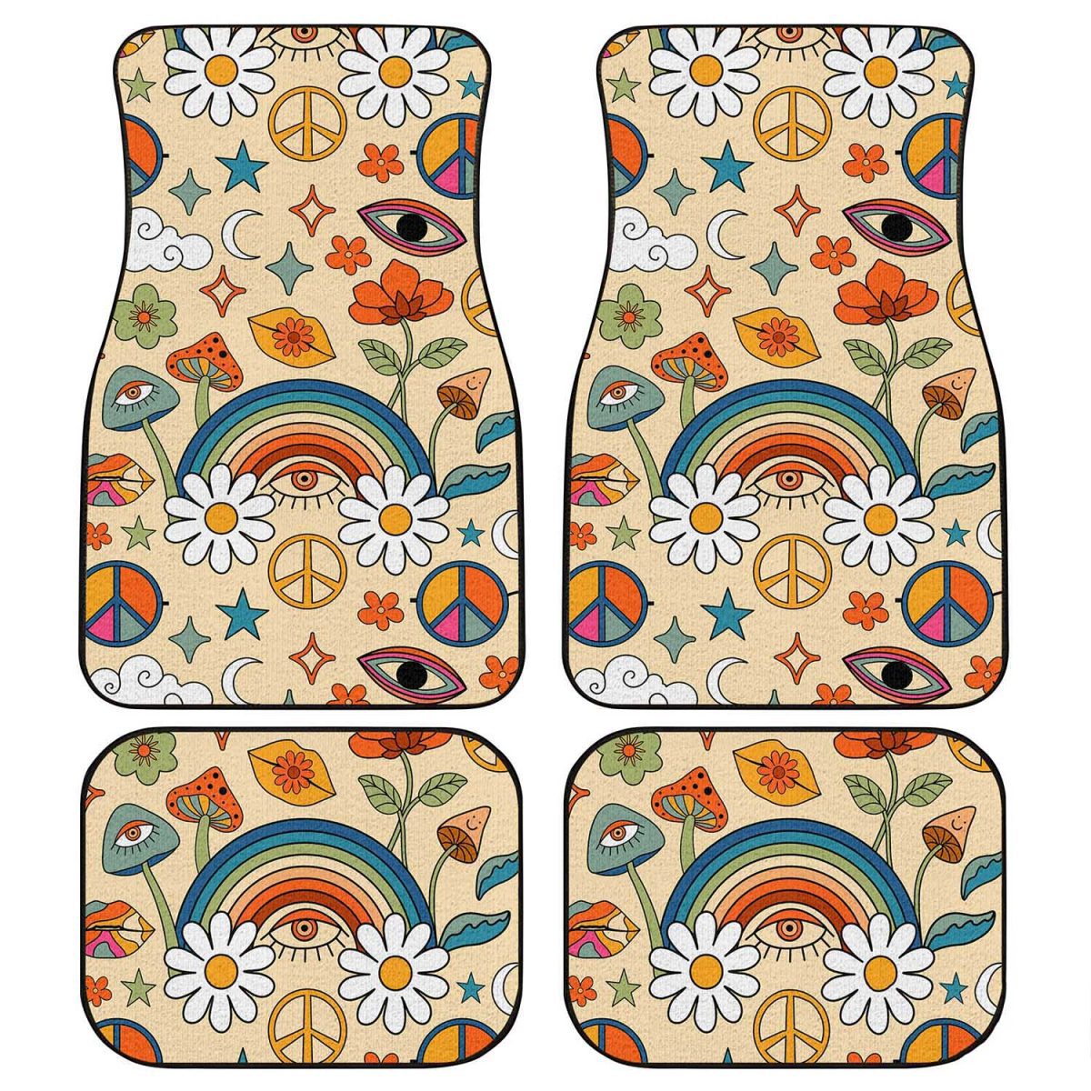 Cartrimz Hippie Car Seat Covers Retro Vibes for Your Ride