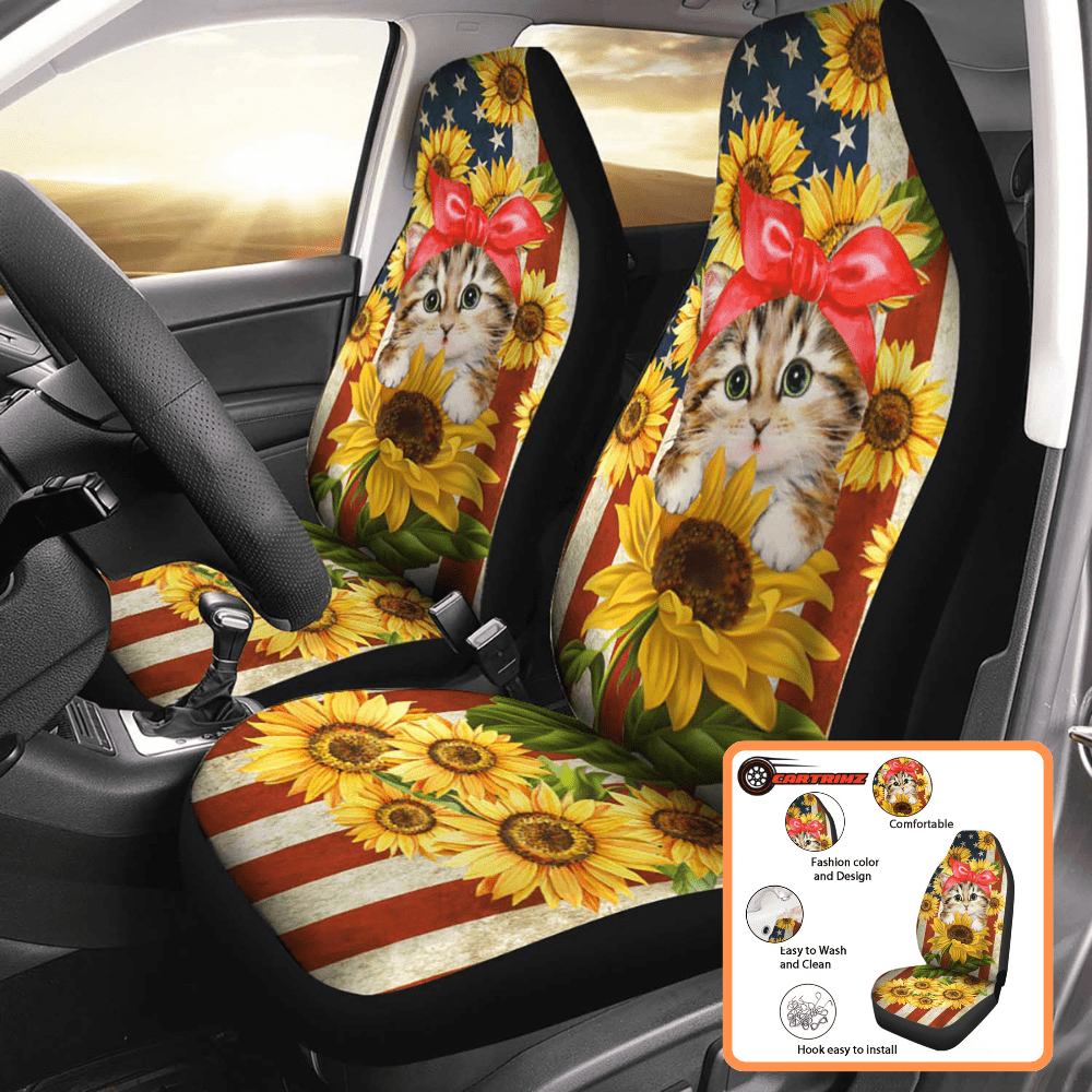 Sunflower Car Seat Covers Bring Sunshine to Your Car