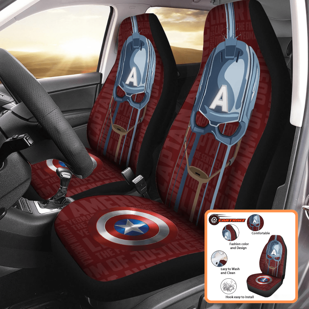 Captain America Car Seat Covers Perfect for Marvel Fans