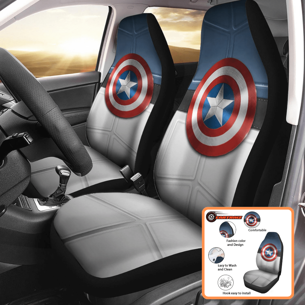 Captain America Car Seat Covers Protect Your Seats with Marvel Flair