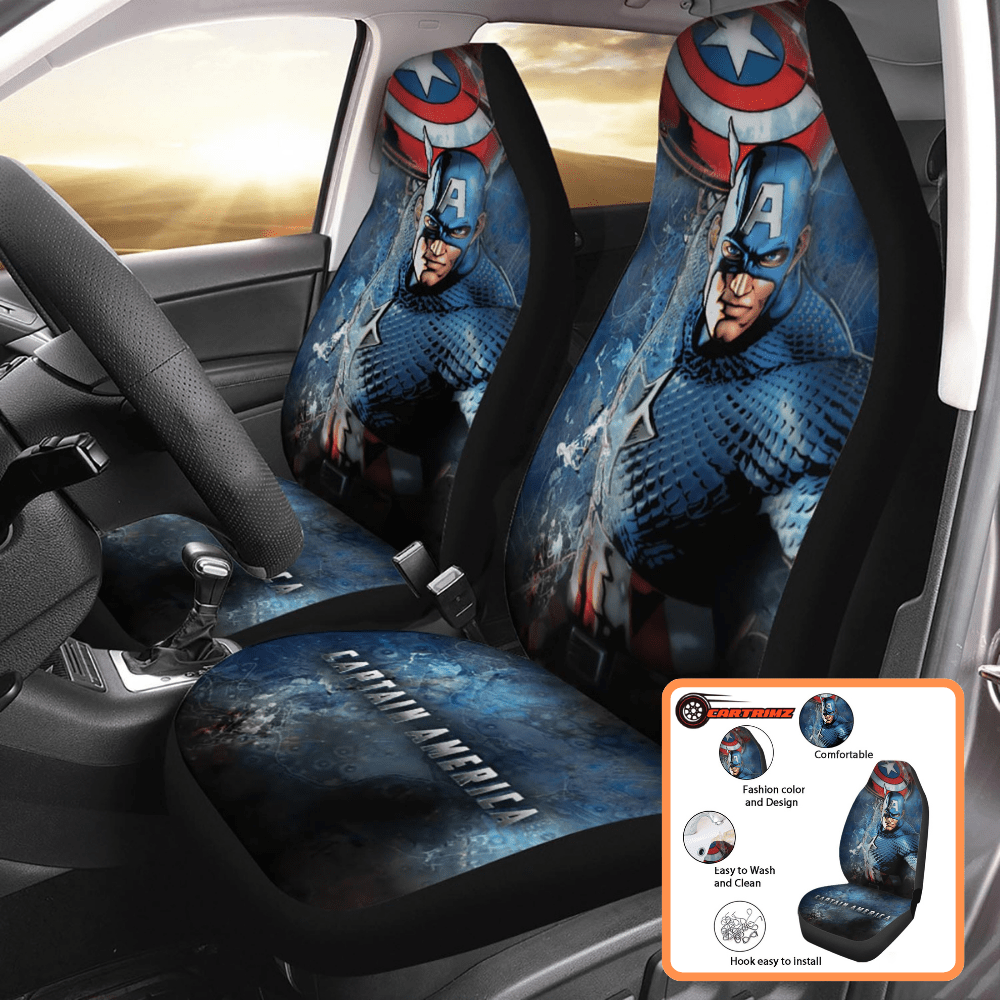 Captain America Car Seat Covers Drive with the Spirit of a Super Soldier