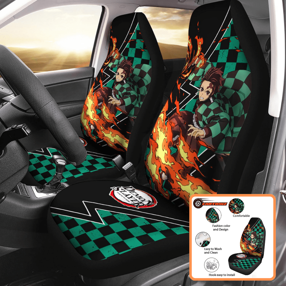 Demon Slayer Car Seat Covers Embrace the Power of the Slayer Corps