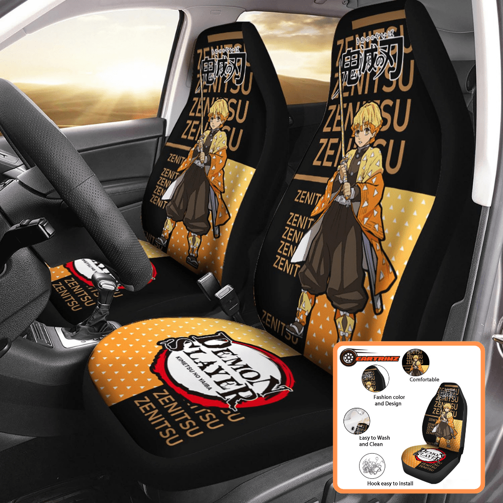 Demon Slayer Car Seat Covers Protect Your Seats with Tanjiro's Spirit