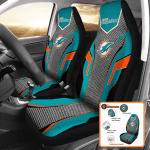 Miami Dolphins Car Seat Covers Drive with Dolphins Spirit