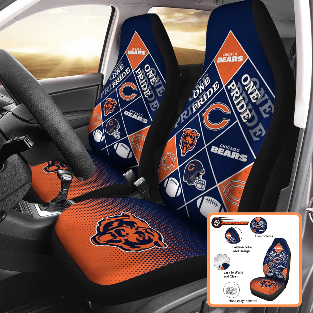 Chicago Bears Car Seat Covers Premium NFL Interior Protection