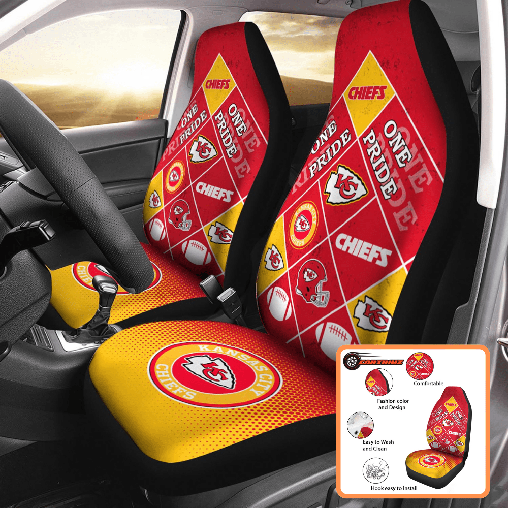 Kansas City Chiefs Car Seat Covers Premium NFL Interior Protection