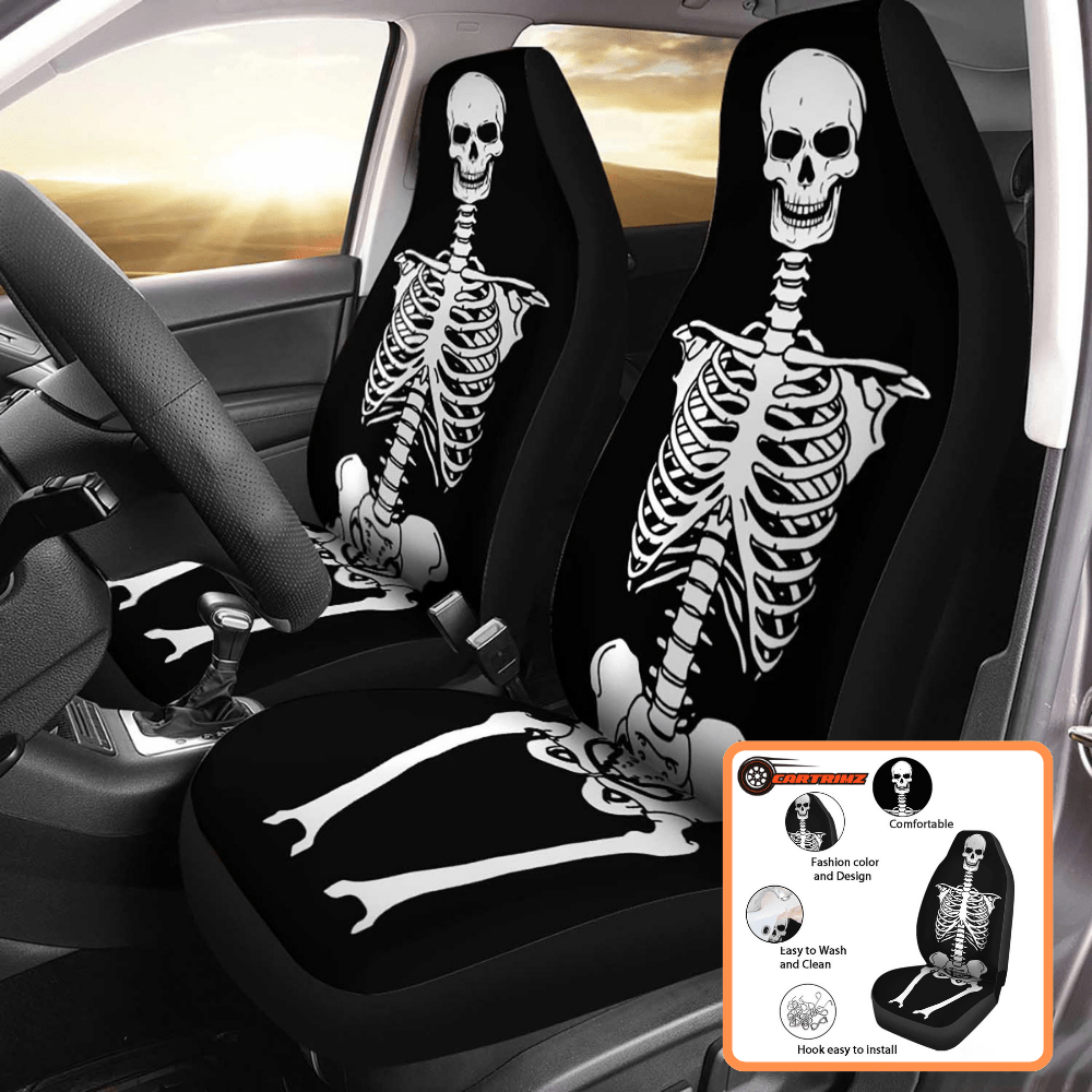 Skull Car Seat Covers Add an Edgy Touch to Your Ride