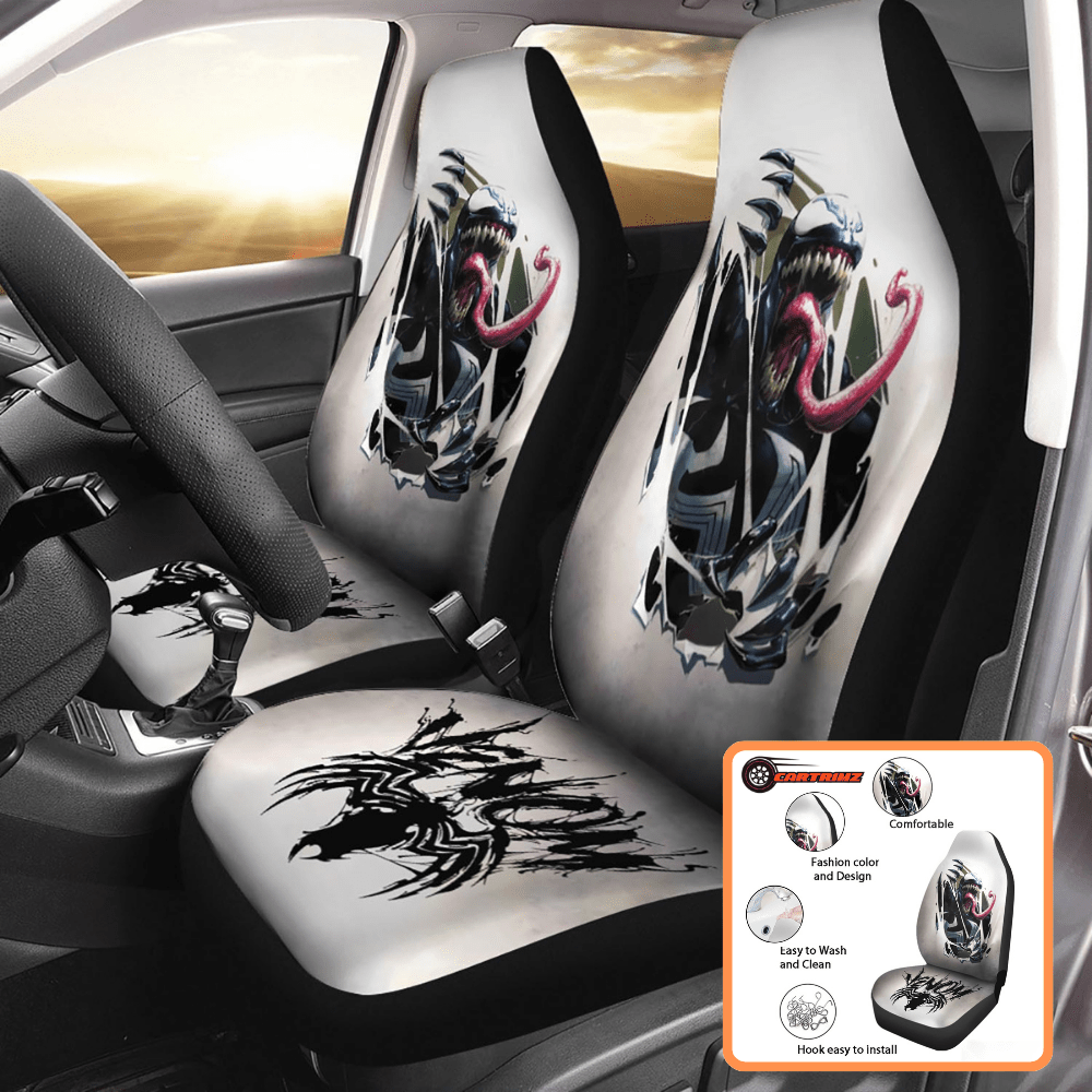 Venom Car Seat Covers Embrace the Darkness with Style