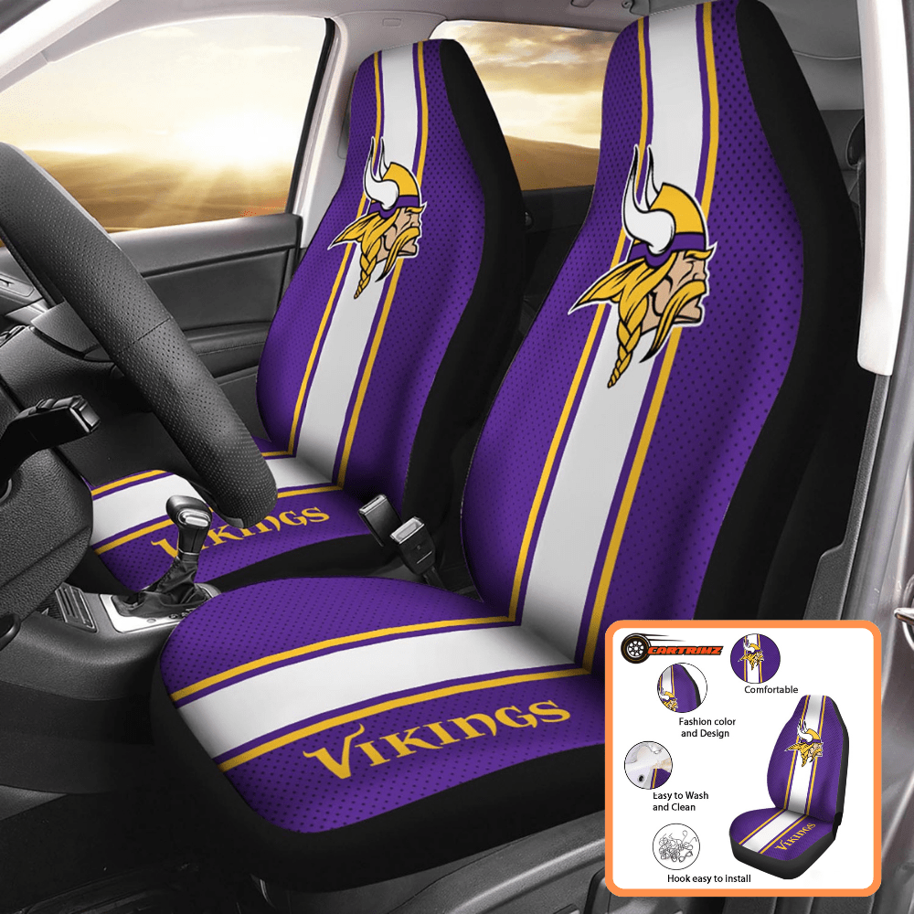 Minnesota Vikings Car Seat Covers Essential for Every Fan