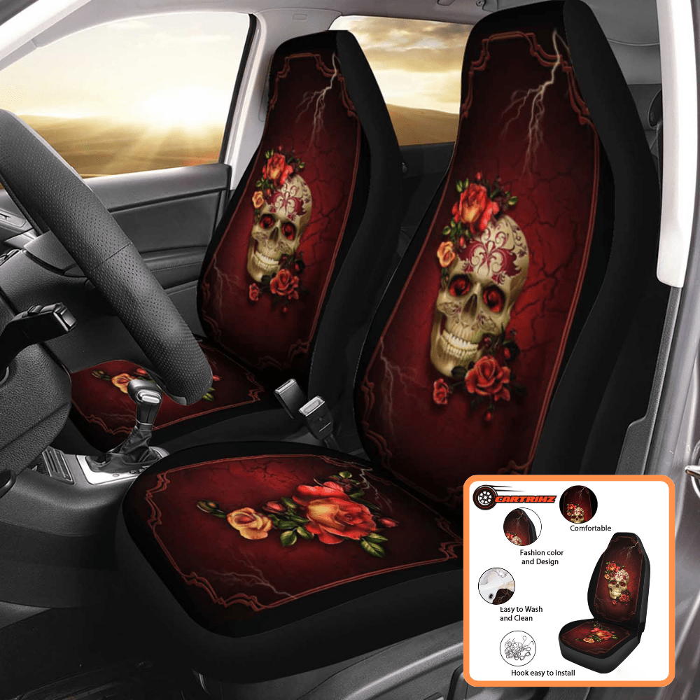 Skull Car Seat Covers Bold & Stylish Car Accessories