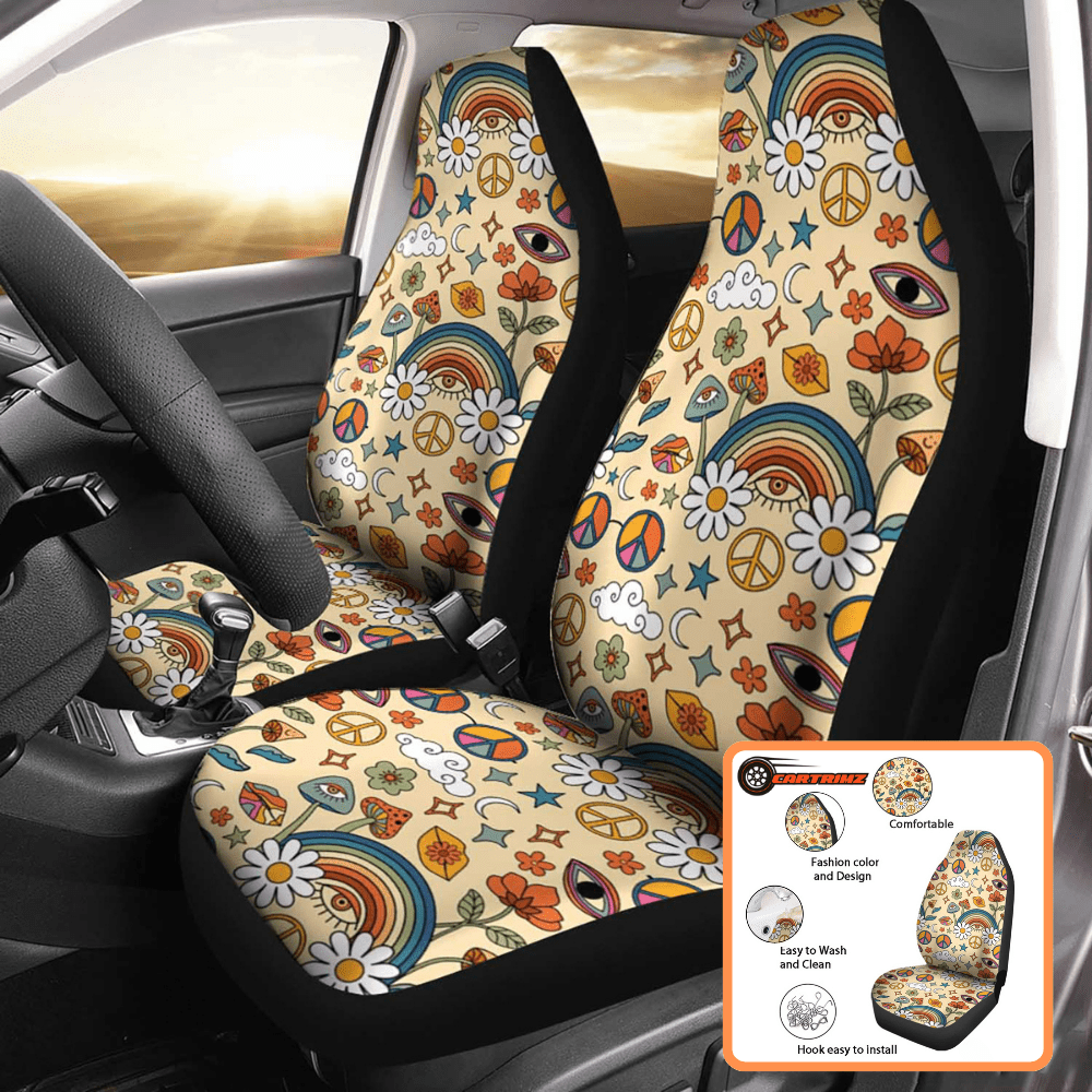 Hippie Car Seat Covers Stylish & Durable Boho Designs