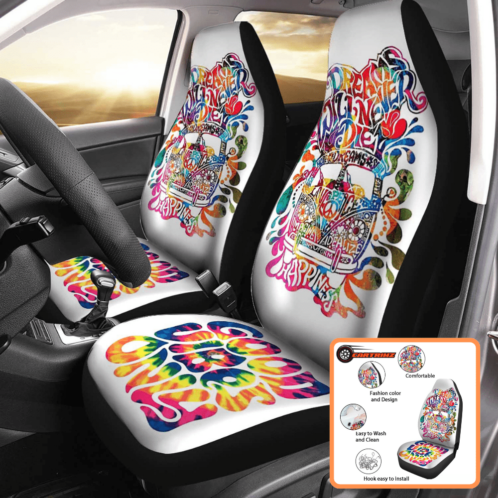 Hippie Car Seat Covers Vibrant & Protective Car Accessories