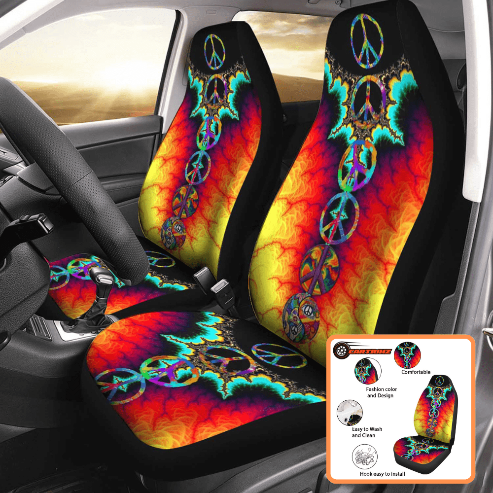 Hippie Car Seat Covers Retro Vibes & Modern Protection