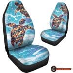 Turtle Car Seat Covers Artistic & Protective Ocean Designs