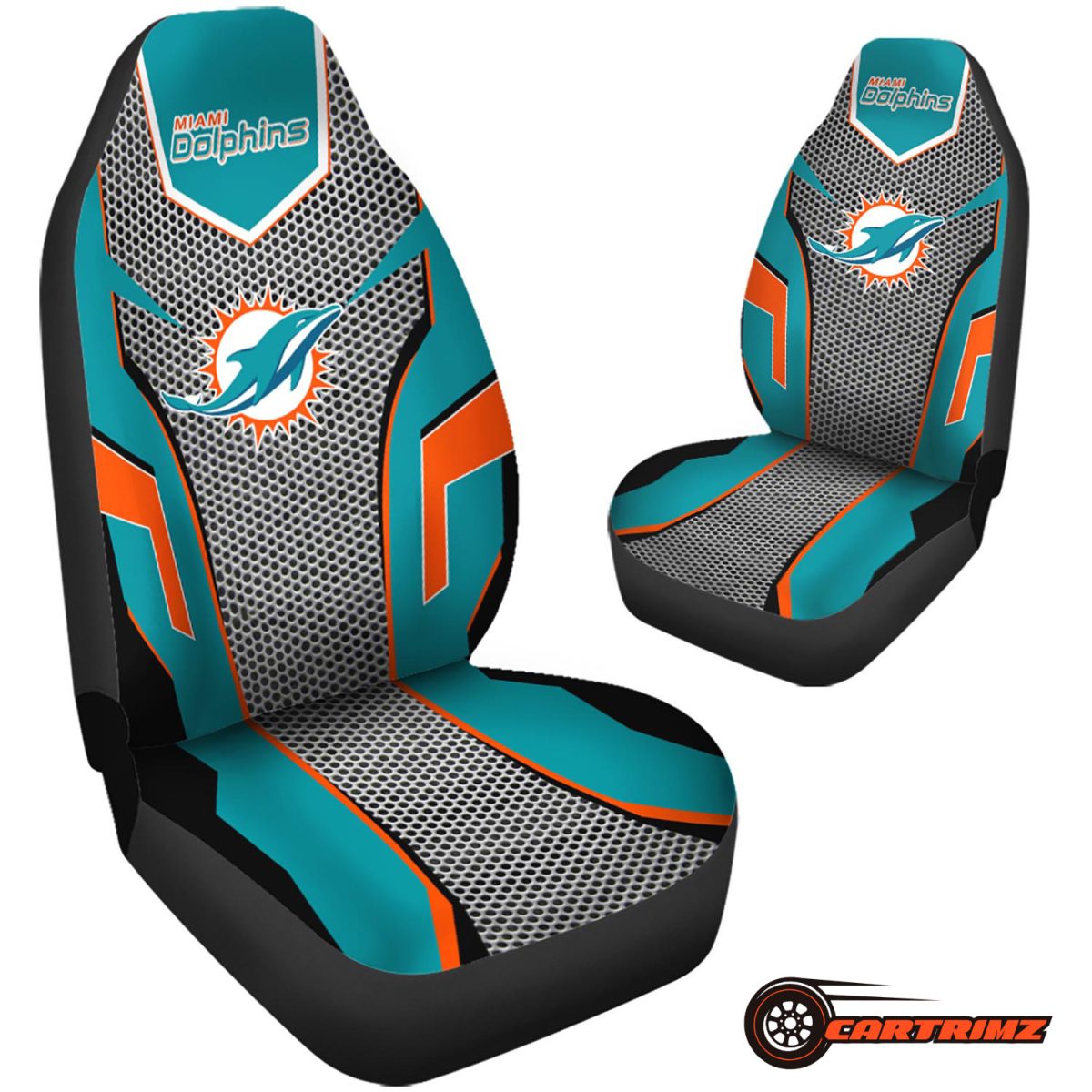 Miami Dolphins Car Seat Covers Drive with Dolphins Spirit