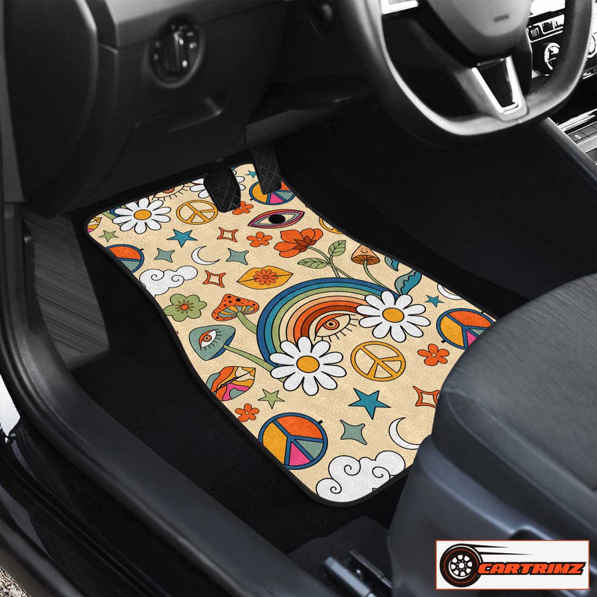 Cartrimz Hippie Car Seat Covers Retro Vibes for Your Ride