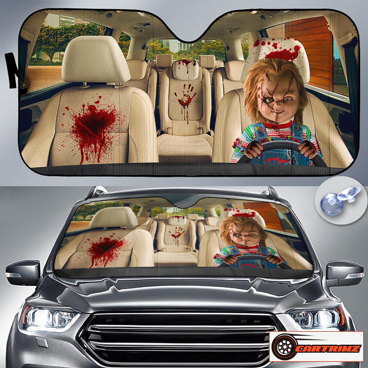 Cartrimz Chucky Car Seat Covers Bold Design for Horror Enthusiasts