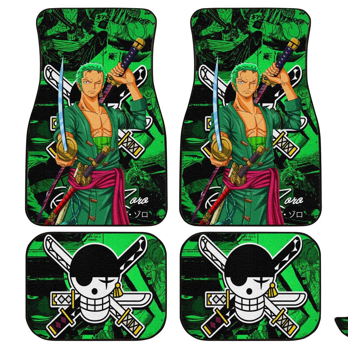 Cartrimz One Piece Roronoa Zoro Car Seat Covers Bold Design, Maximum Comfort