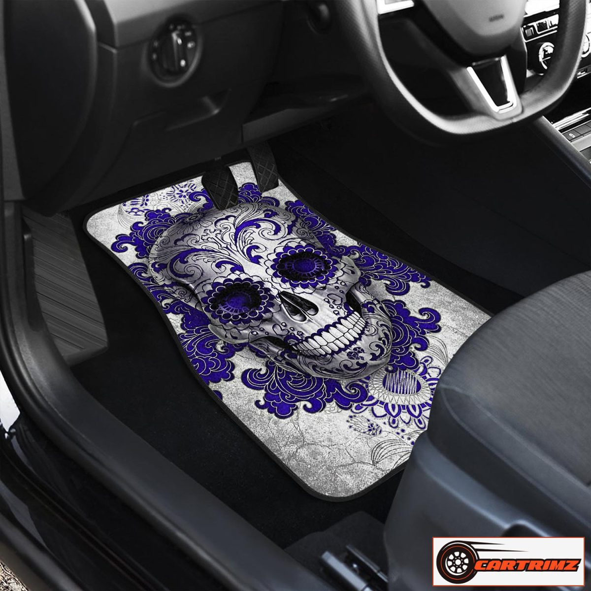 Cartrimz Skull Purple Car Seat Covers Bold and Unique