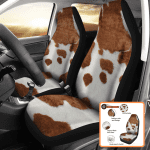 Cowboy Cow Print Car Seat Covers Universal Fit